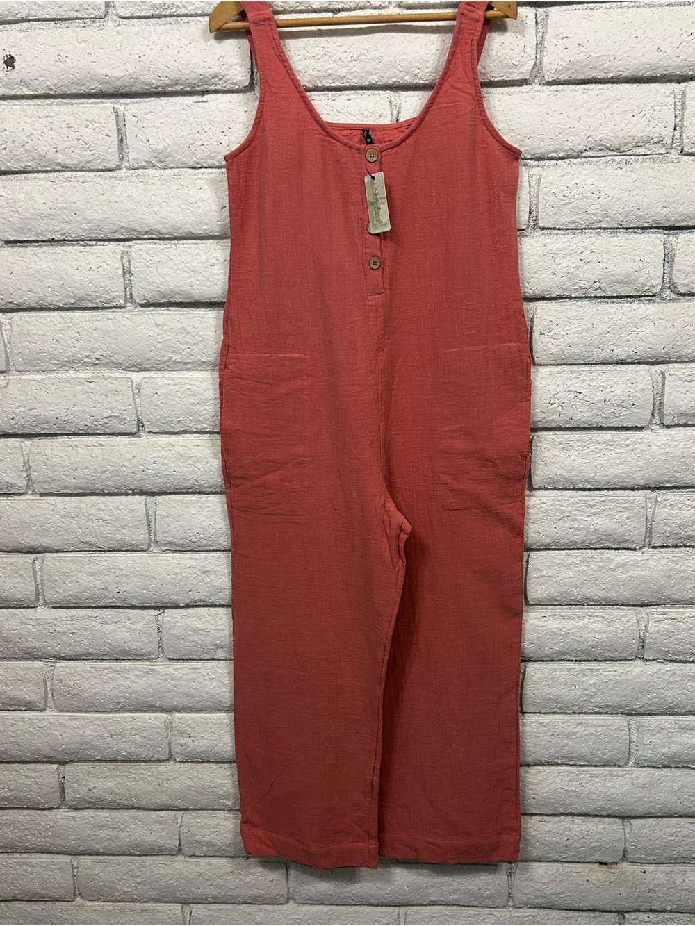 North River Outfitters Coral Jumpsuit Wide Leg Size M Summer Ready